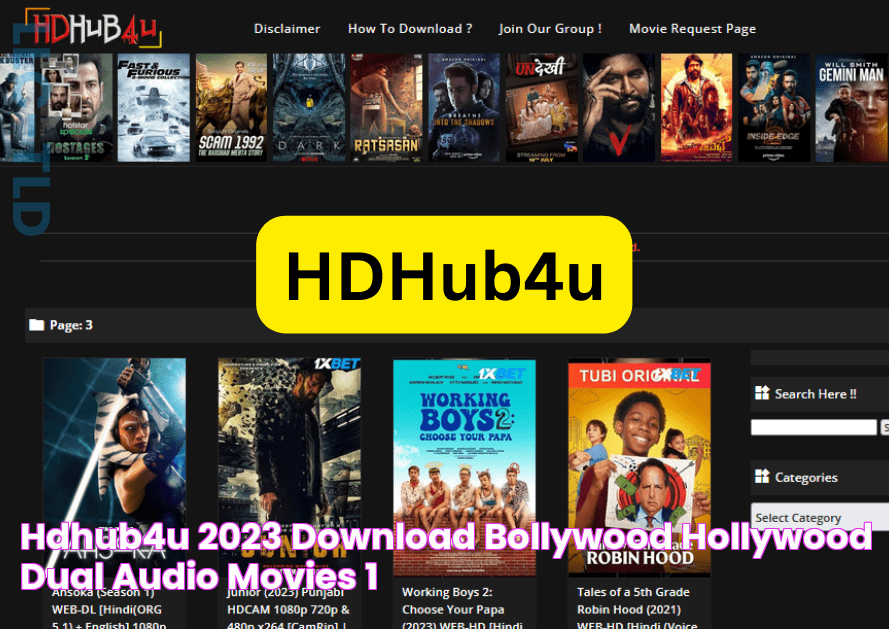 HDHuB4u 2023 Download Bollywood, Hollywood Dual Audio Movies