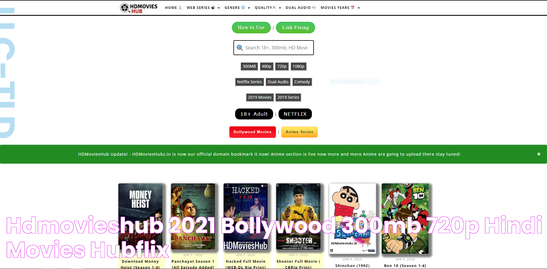 HDMoviesHub 2021 Bollywood 300Mb & 720p Hindi Movies (Hubflix)