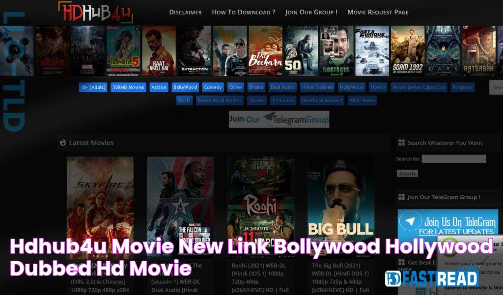 HDhub4u Movie New Link Bollywood, Hollywood Dubbed HD Movie