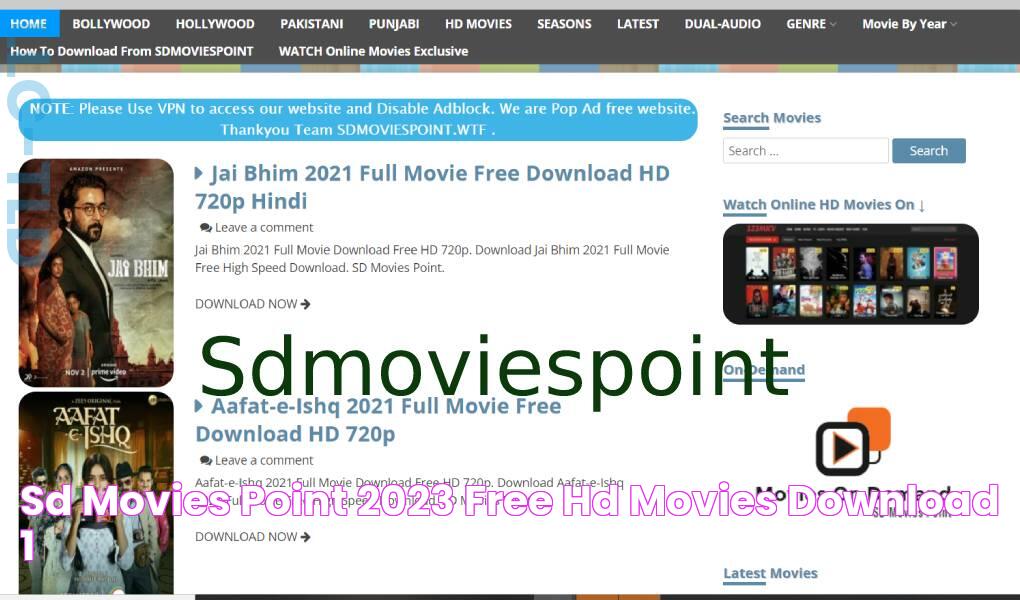 Your Ultimate Destination For SD Movies: Sdmoviespoint.in