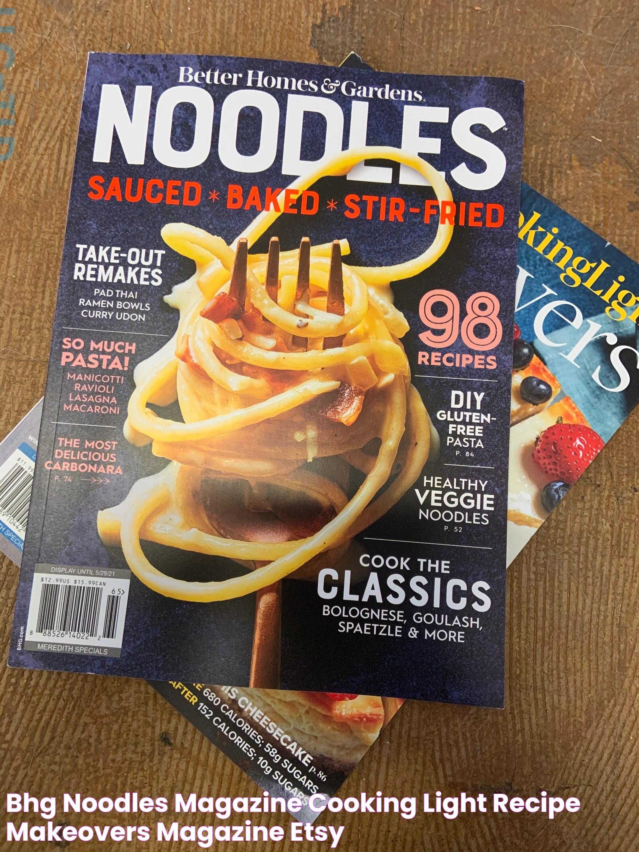 BHG Noodles Magazine Cooking Light Recipe Makeovers Magazine Etsy