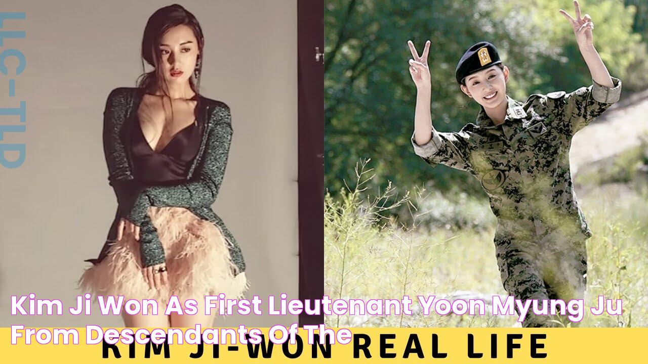 Kim Ji Won as First Lieutenant Yoon Myung Ju from Descendants of the