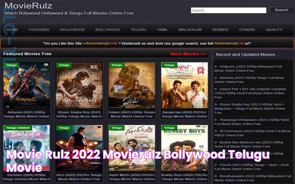 Discover The Latest Telugu Movies With Unmatched Quality On Rulz.com