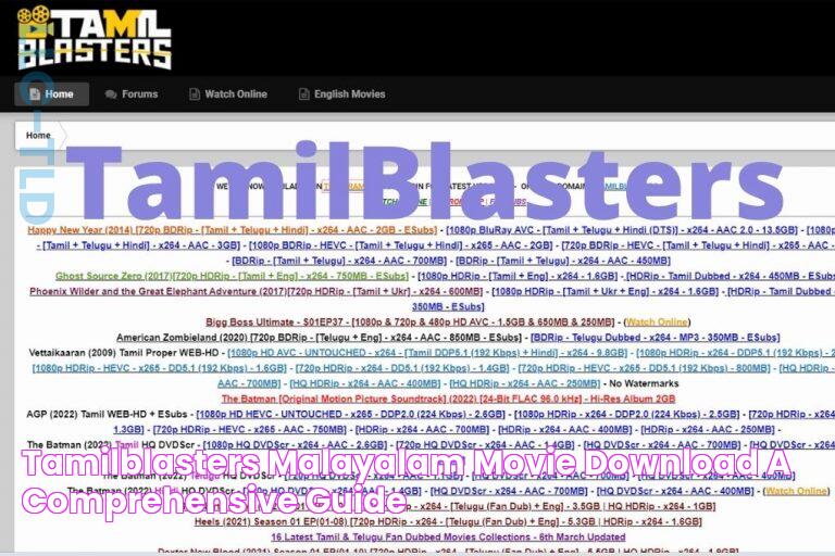 TamilBlasters Malayalam Movie Download A Comprehensive Guide