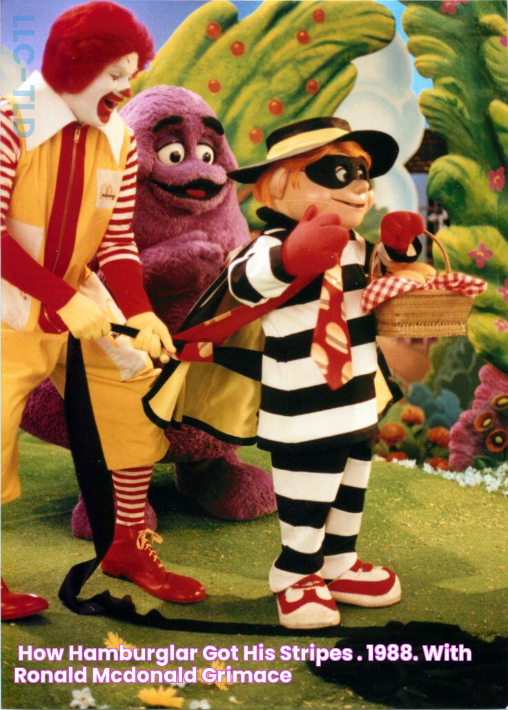 "HOW HAMBURGLAR GOT HIS STRIPES". 1988. with Ronald McDonald, Grimace