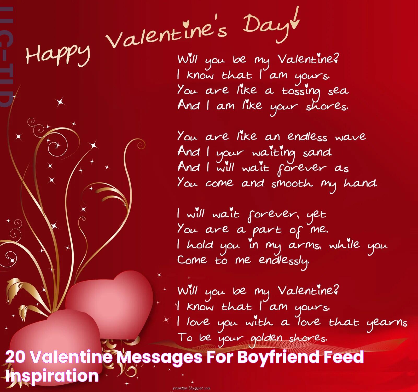 20 Valentine Messages For Boyfriend Feed Inspiration