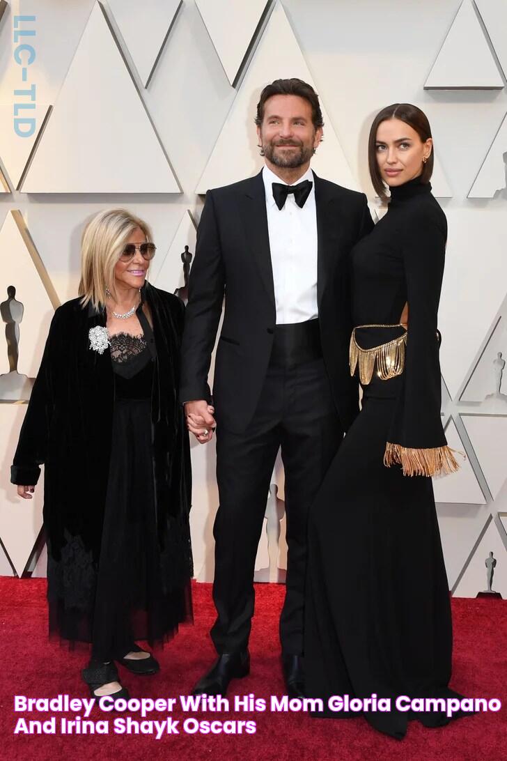 Bradley Cooper With His Mom, Gloria Campano, and Irina Shayk Oscars