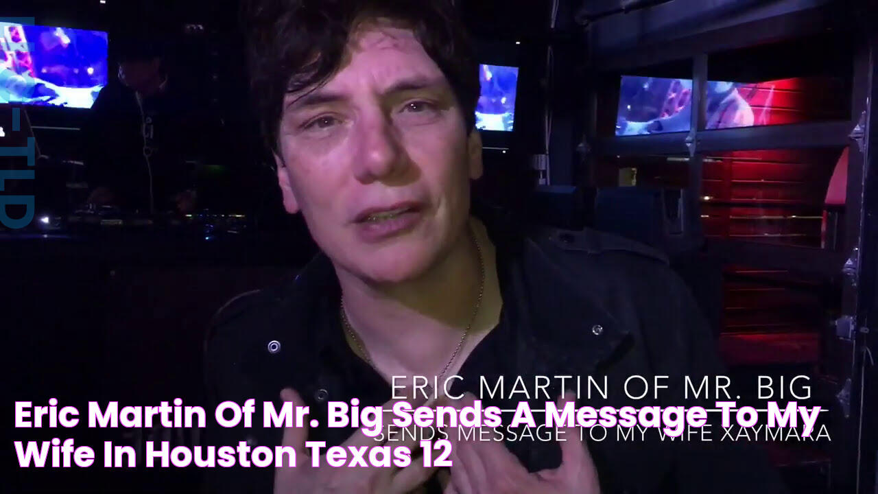 Eric Martin of Mr. Big sends a message to my wife In Houston Texas 12