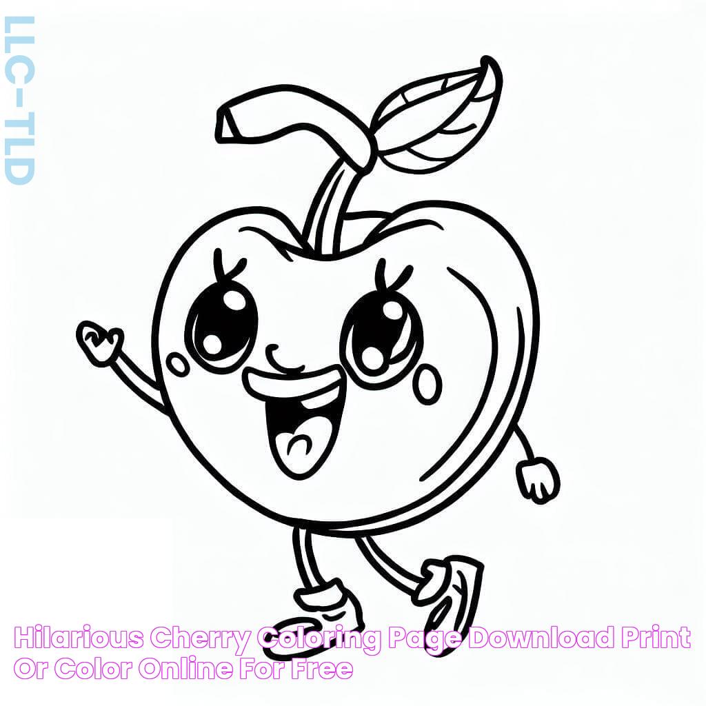 Hilarious Cherry coloring page Download, Print or Color Online for Free