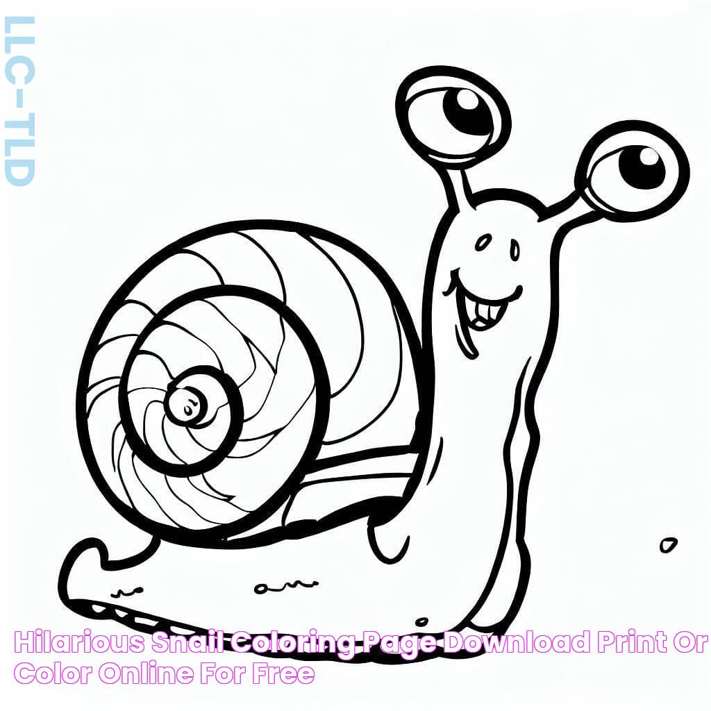 Hilarious Snail coloring page Download, Print or Color Online for Free