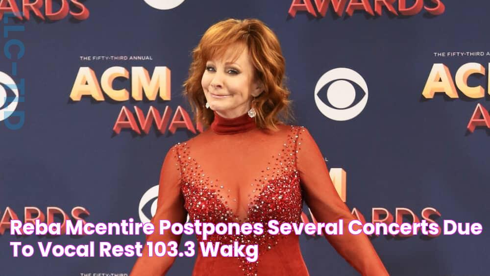 Reba McEntire postpones several concerts due to vocal rest 103.3 WAKG