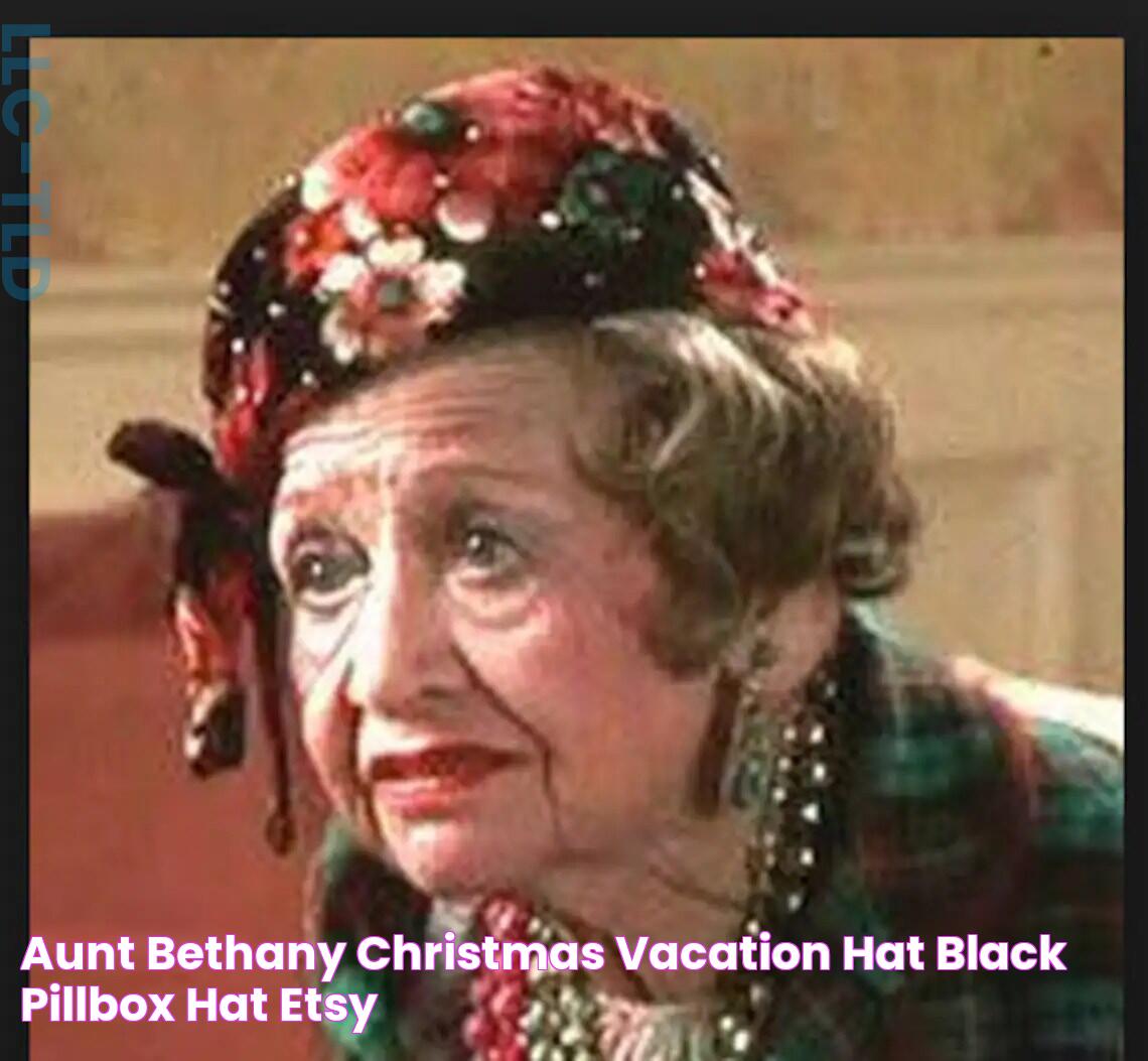 Aunt Bethany Christmas Vacation Hat Black Pillbox Hat Etsy