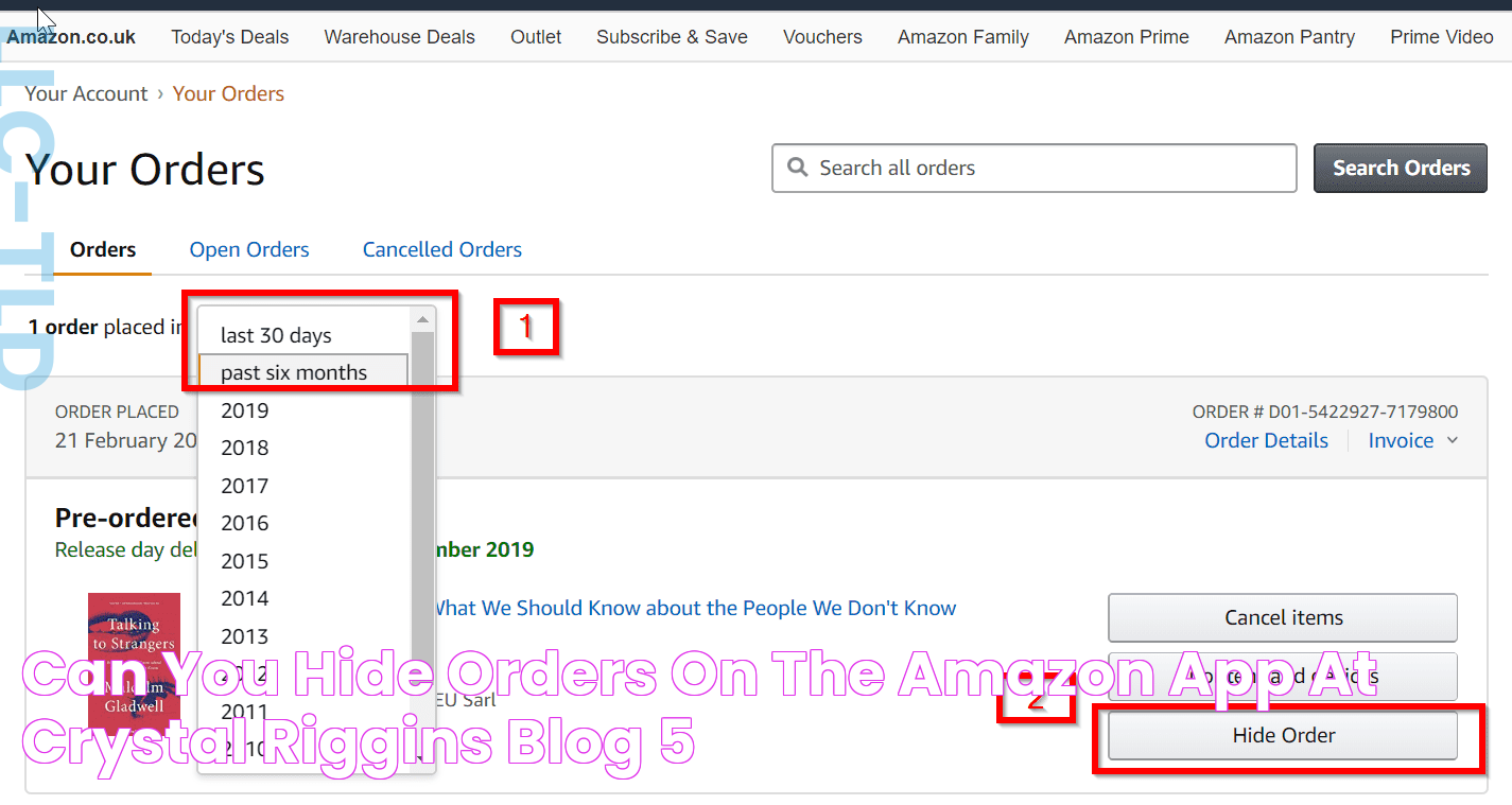 Can You Hide Orders On The Amazon App at Crystal Riggins blog