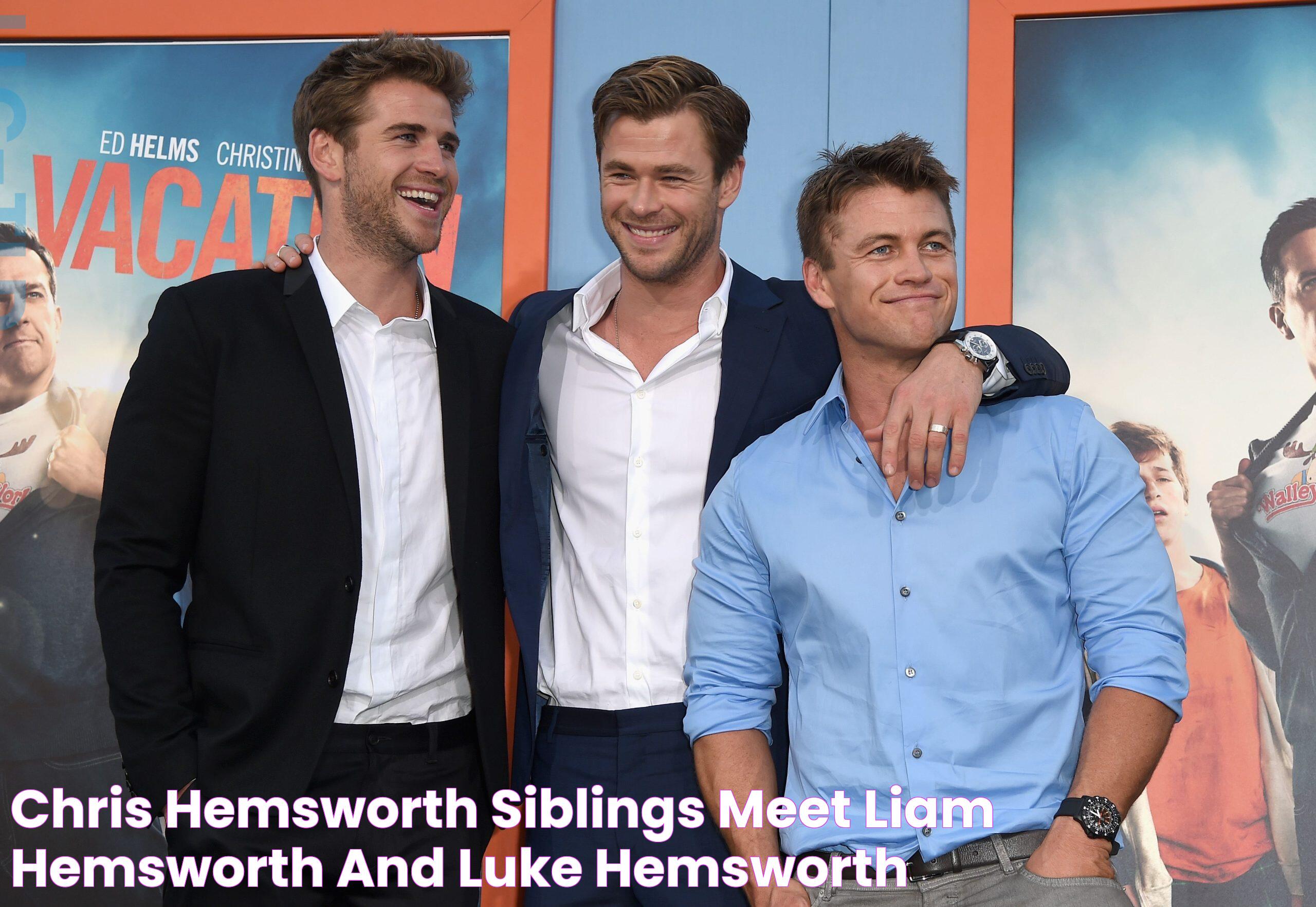 Chris Hemsworth Siblings Meet Liam Hemsworth and Luke Hemsworth