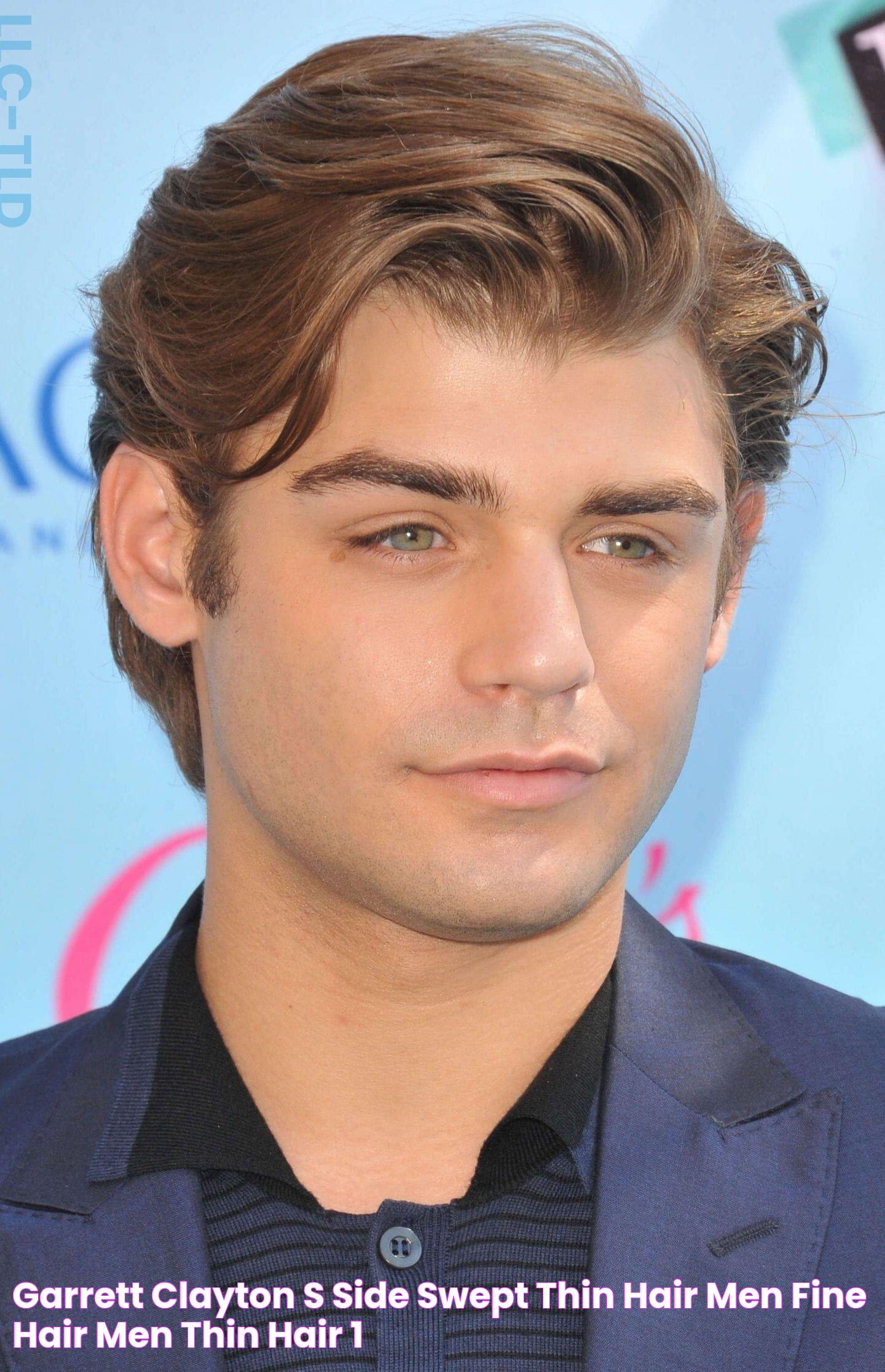 Garrett Clayton's Side Swept Thin hair men, Fine hair men, Thin hair