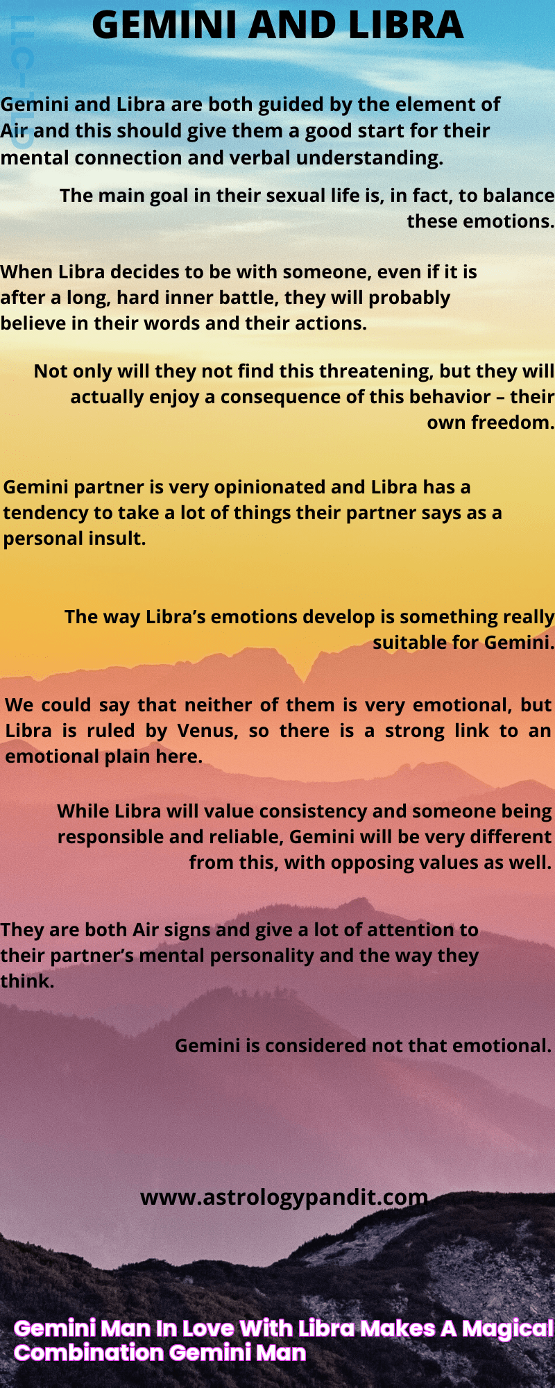 Gemini man in love with Libra makes a magical combination Gemini man