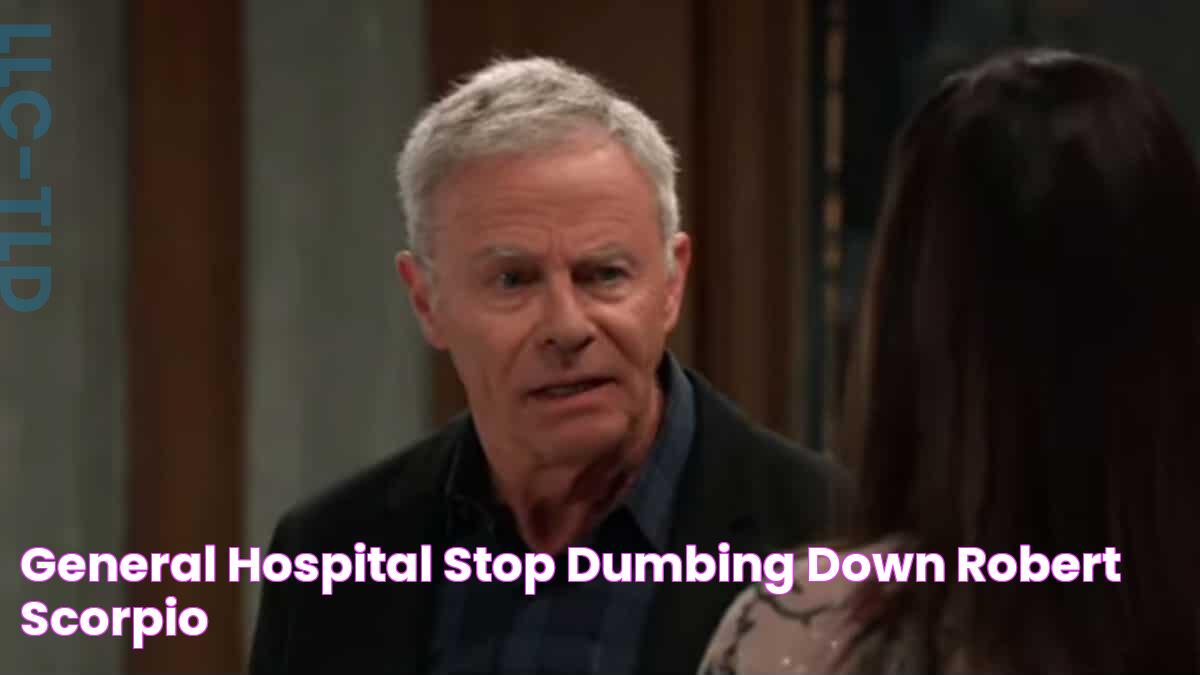 General Hospital Stop dumbing down Robert Scorpio