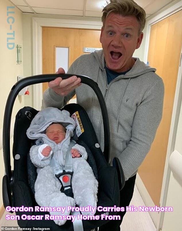 Gordon Ramsay proudly carries his newborn son Oscar Ramsay home from