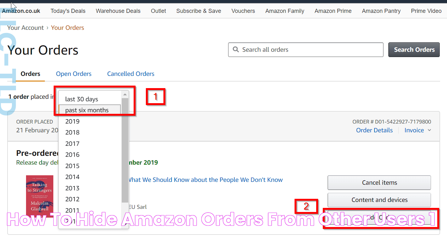 How To Hide Amazon Orders From Other Users