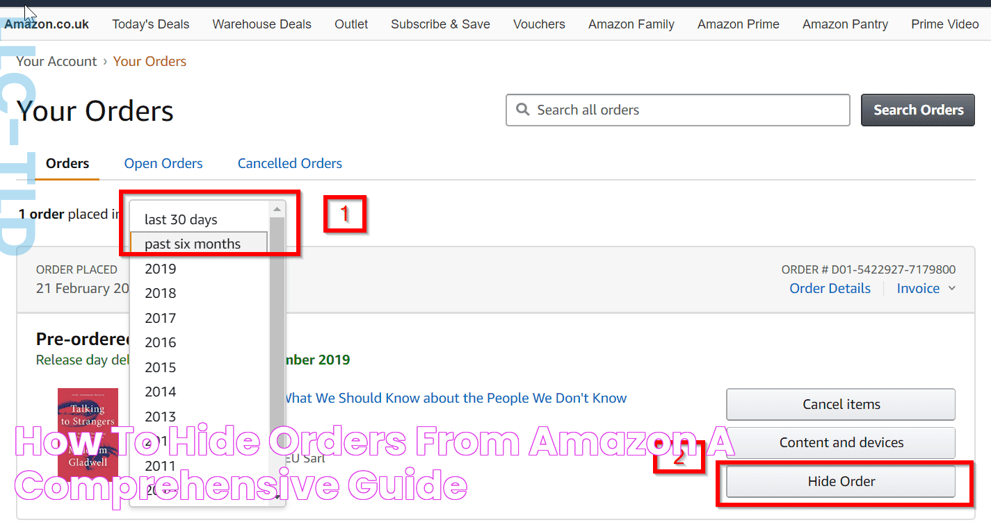 How To Hide Orders From Amazon A Comprehensive Guide