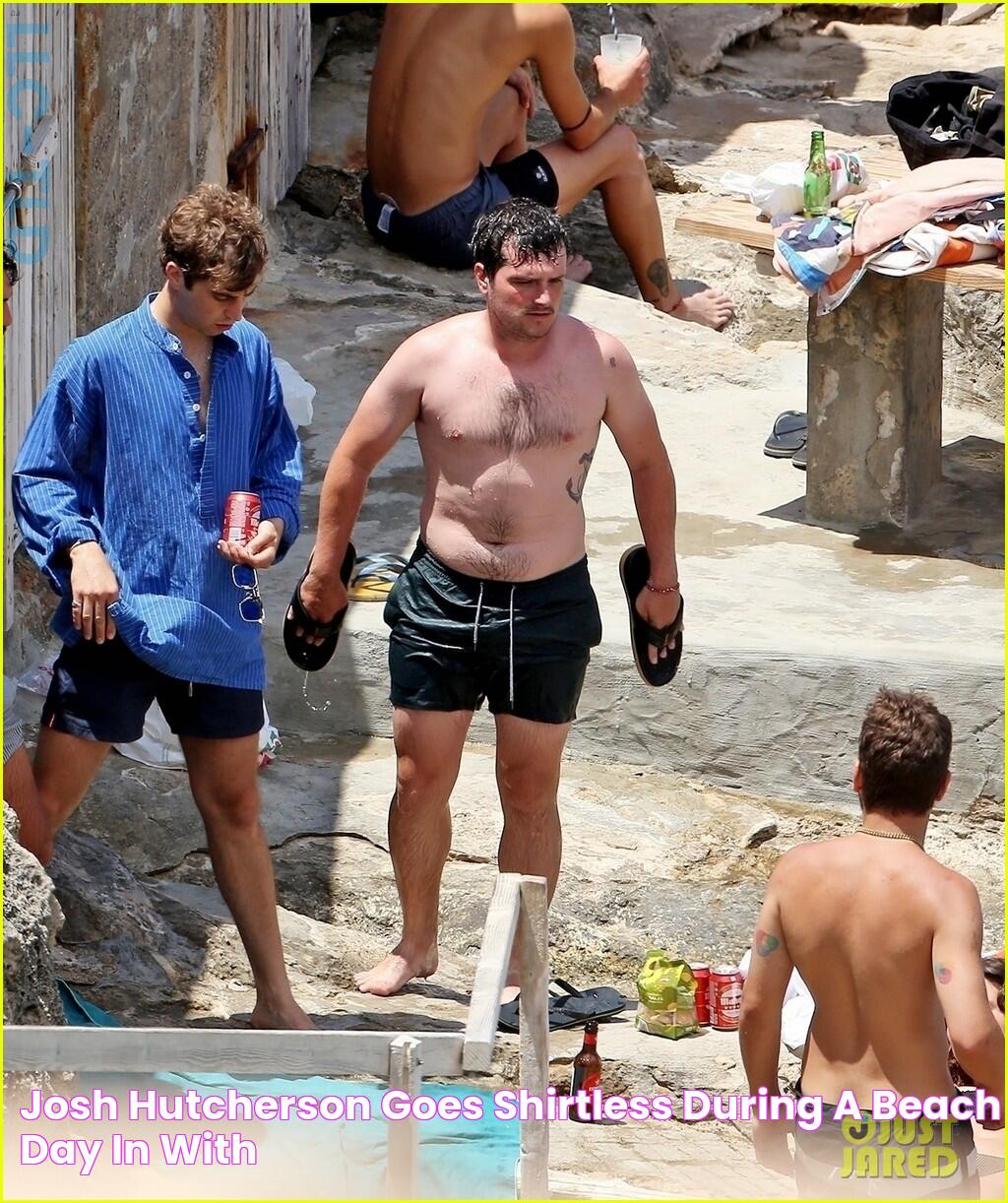 Josh Hutcherson Goes Shirtless During a Beach Day in with