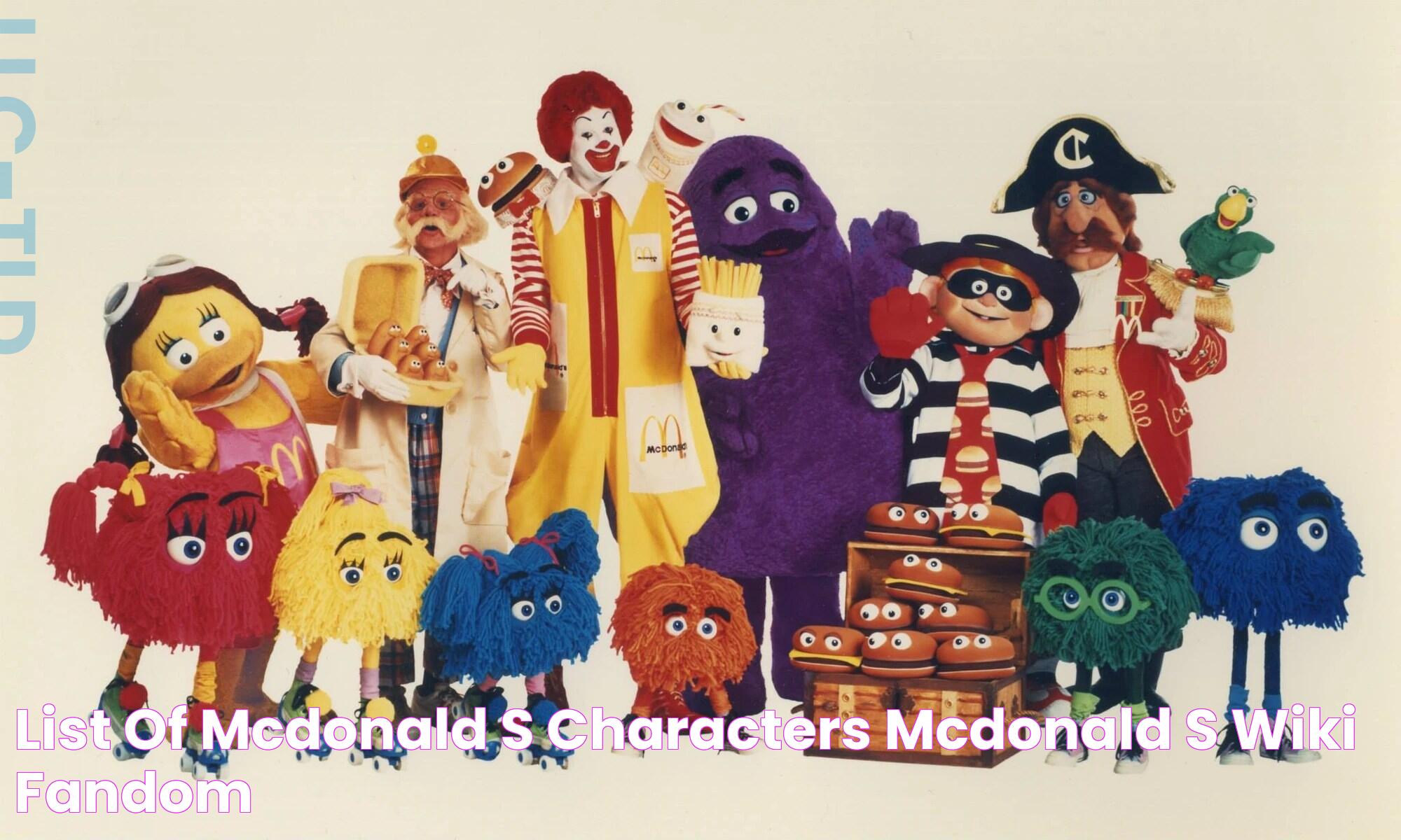 The Original McDonald's Characters: Meet Ronald, Grimace, And Friends