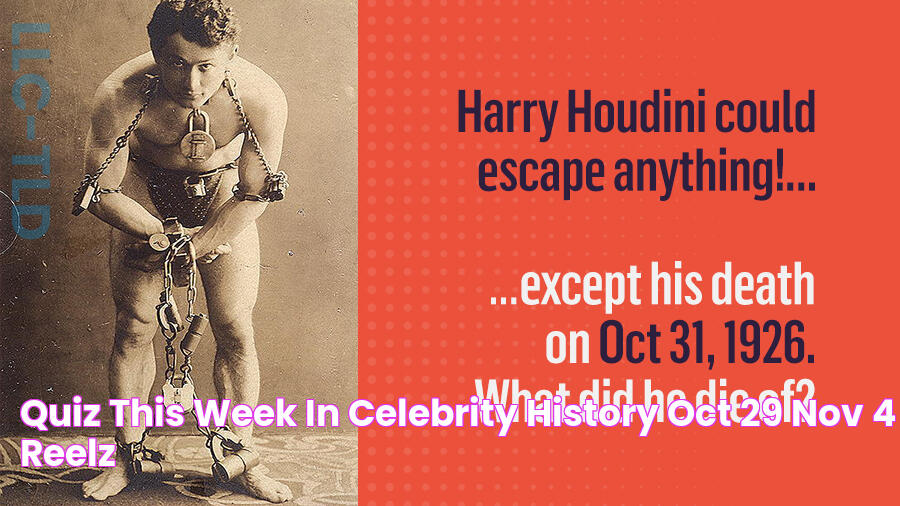 Quiz This Week in Celebrity History Oct 29 Nov 4 REELZ