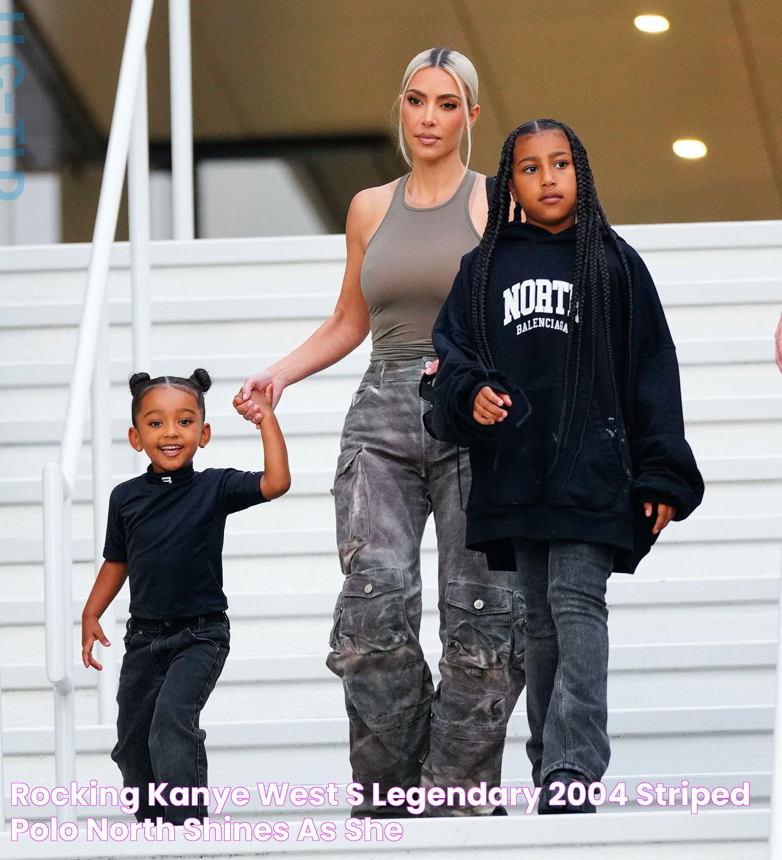 Rocking Kanye West’s Legendary 2004 Striped Polo, North Shines as She