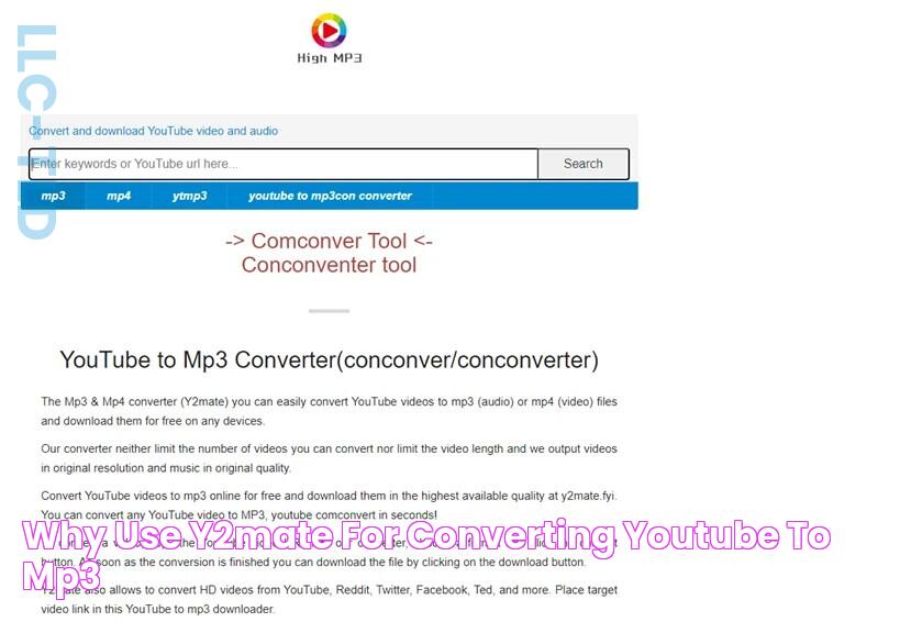 Why use Y2Mate for converting YouTube to MP3?