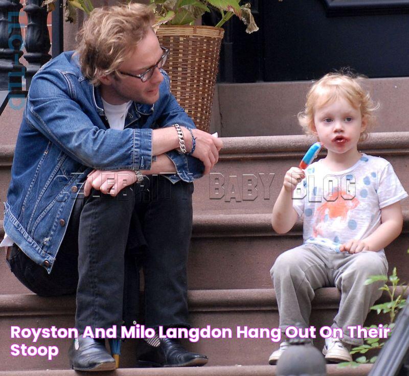 Royston and Milo Langdon hang out on their stoop