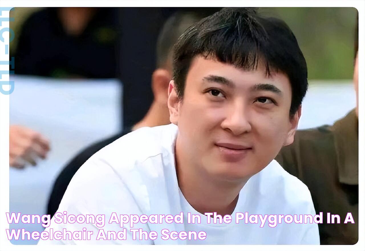 Wang Sicong appeared in the playground in a wheelchair, and the scene