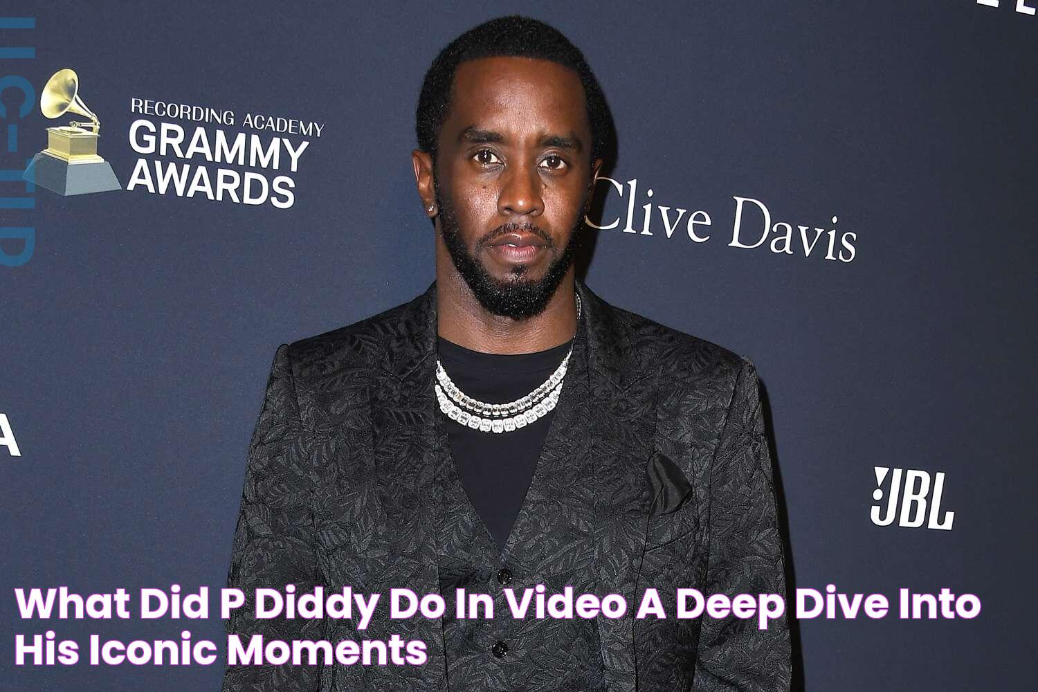 Unveiled: The Multifaceted Impact Of P. Diddy On Entertainment And Culture