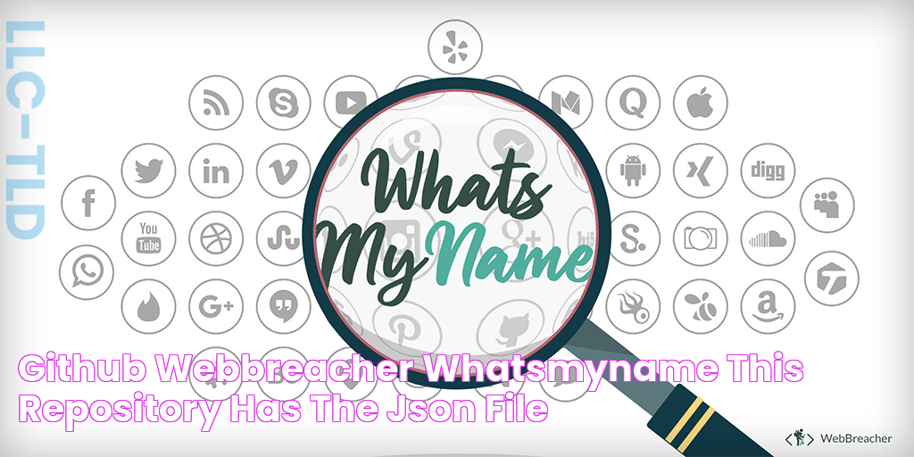 GitHub WebBreacher/WhatsMyName This repository has the JSON file