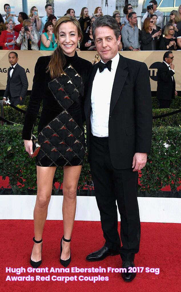 Hugh Grant & Anna Eberstein from 2017 SAG Awards Red Carpet Couples