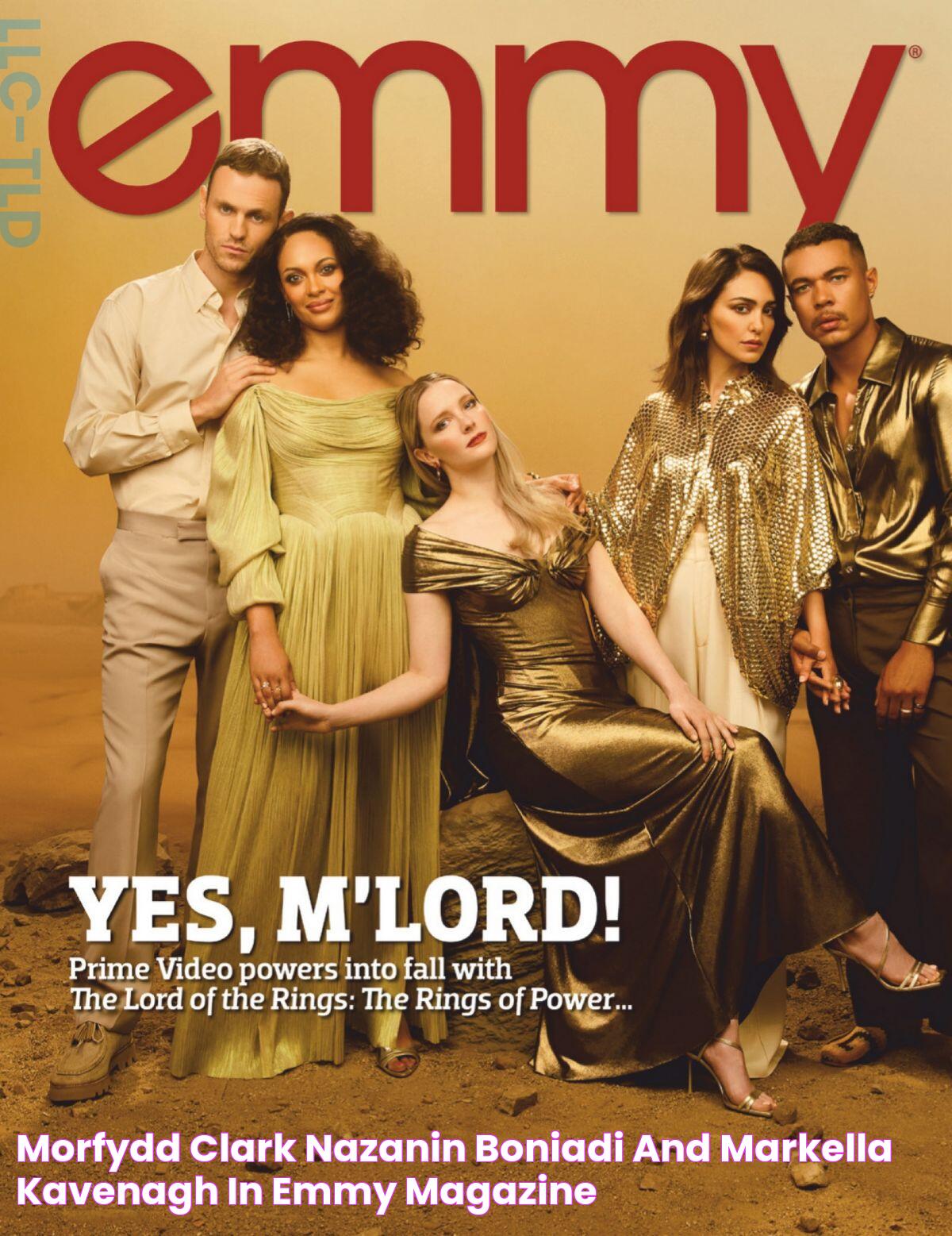 MORFYDD CLARK, NAZANIN BONIADI and MARKELLA KAVENAGH in Emmy Magazine