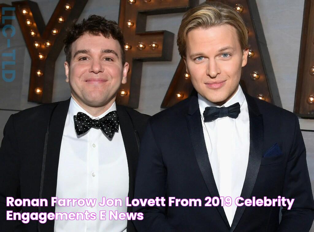 Ronan Farrow & Jon Lovett from 2019 Celebrity Engagements E! News