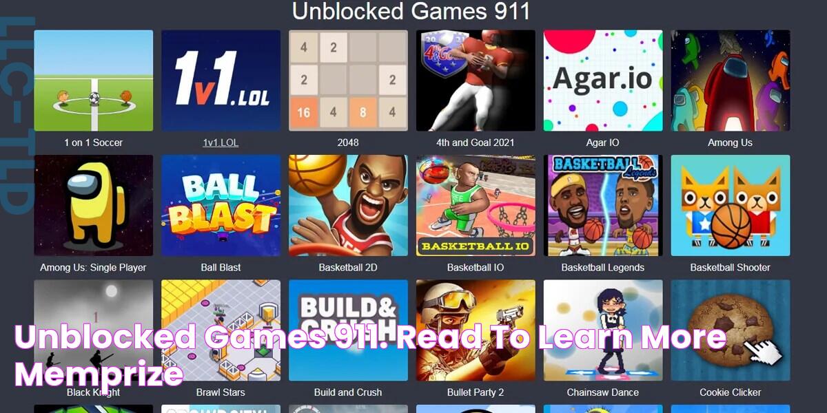 Unblocked Games 911. Read to Learn More! Memprize