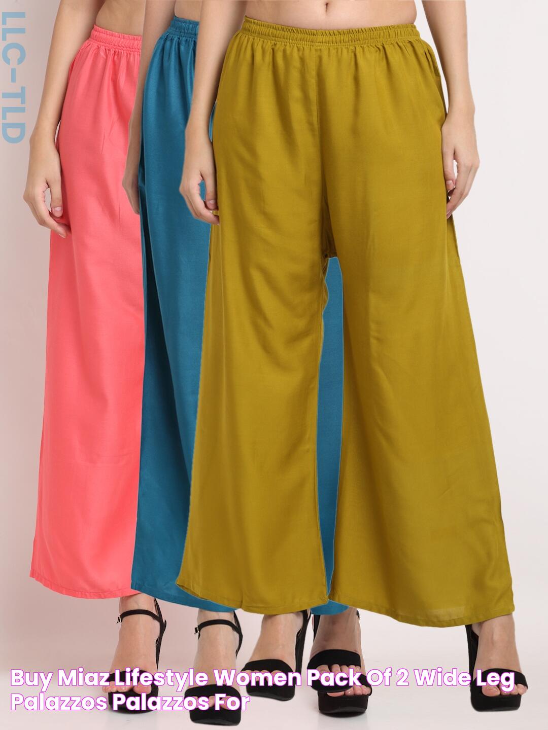 Buy Miaz Lifestyle Women Pack Of 2 Wide Leg Palazzos Palazzos for