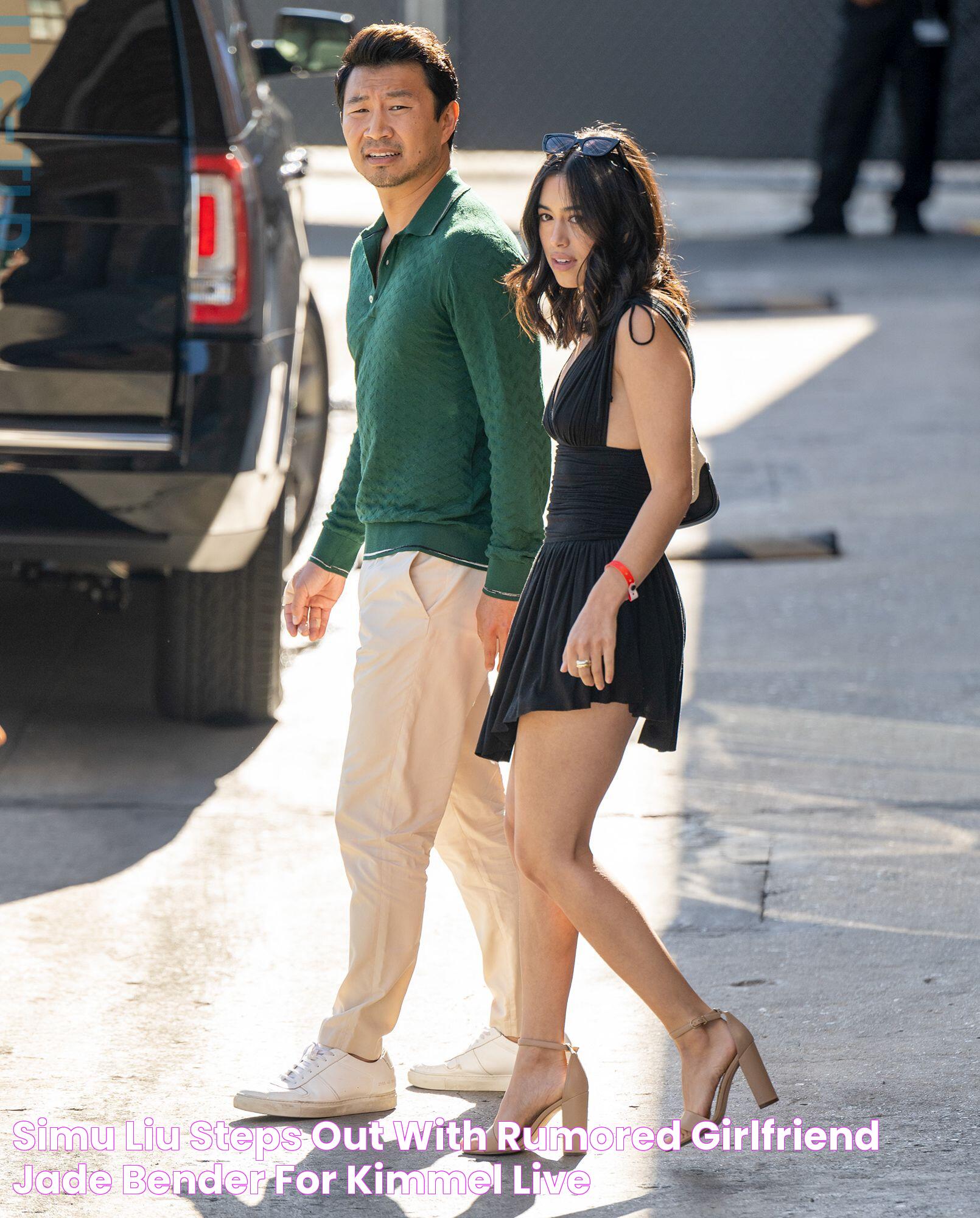 Simu Liu Steps Out with Rumored Girlfriend Jade Bender for Kimmel Live