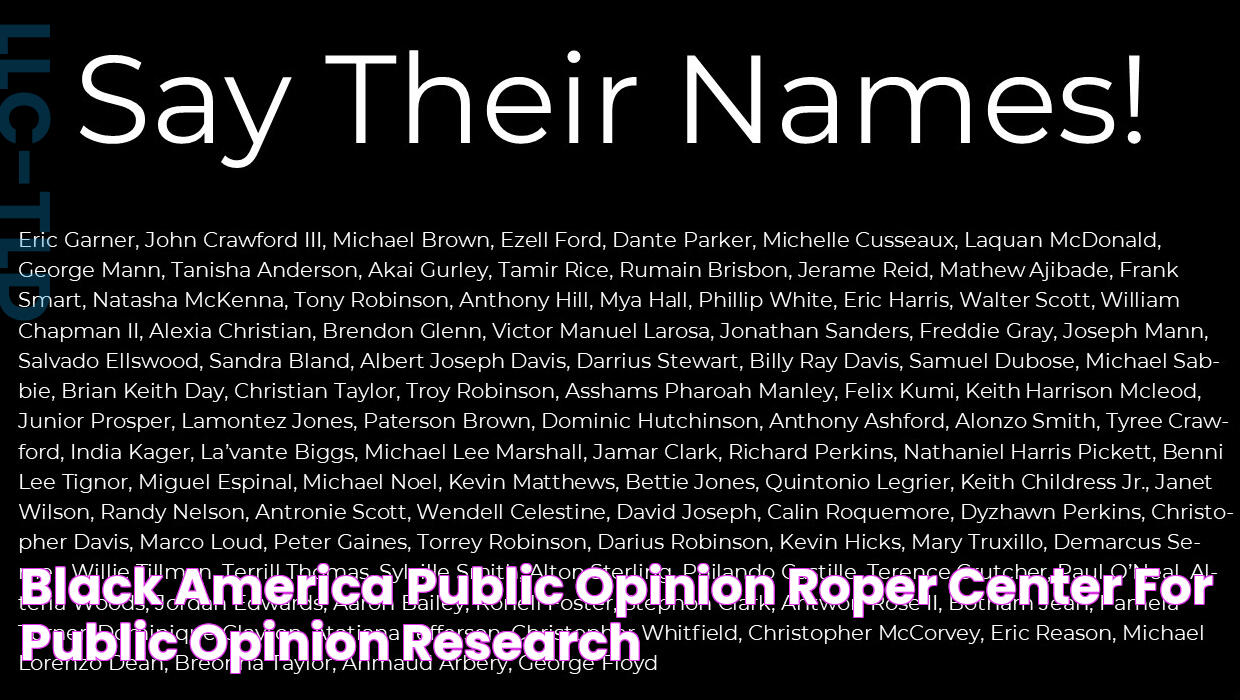 Black America & Public Opinion Roper Center for Public Opinion Research