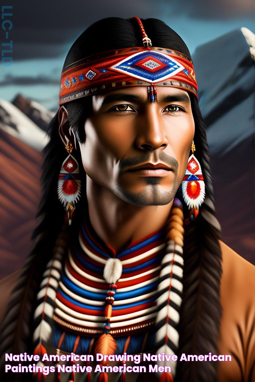 Native American Drawing, Native American Paintings, Native American Men