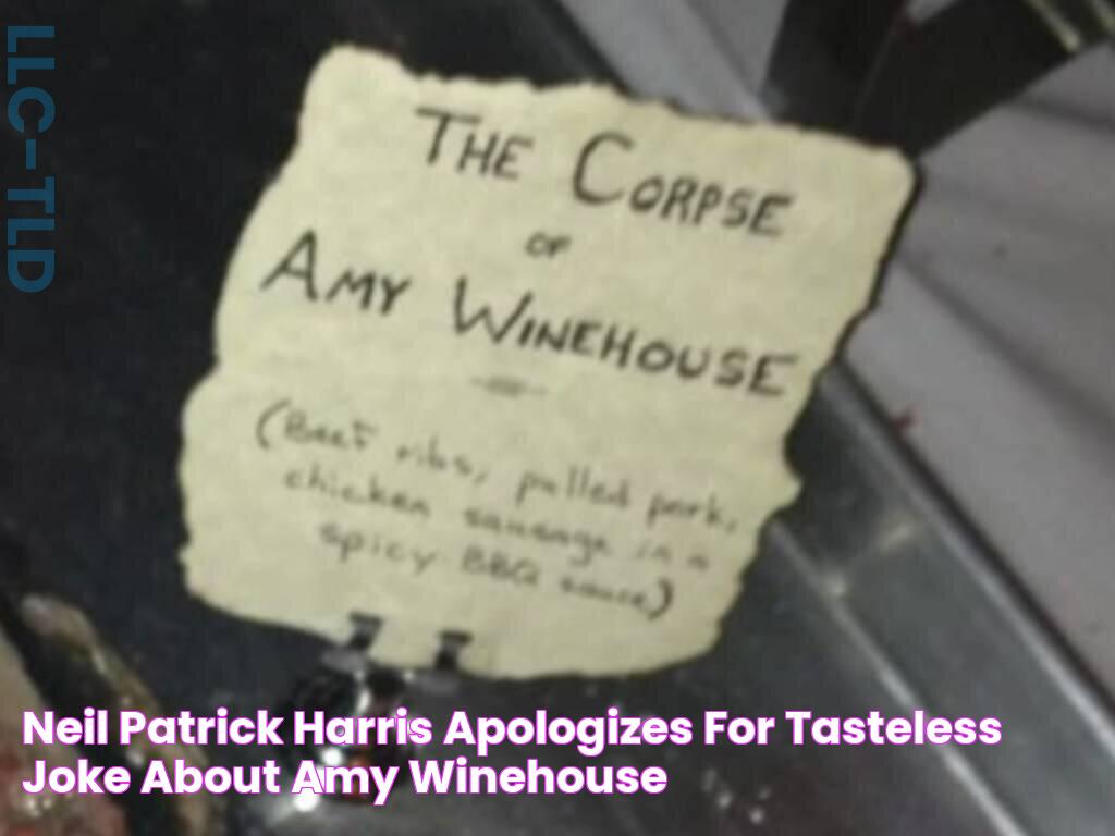 Neil Patrick Harris apologizes for tasteless joke about Amy Winehouse