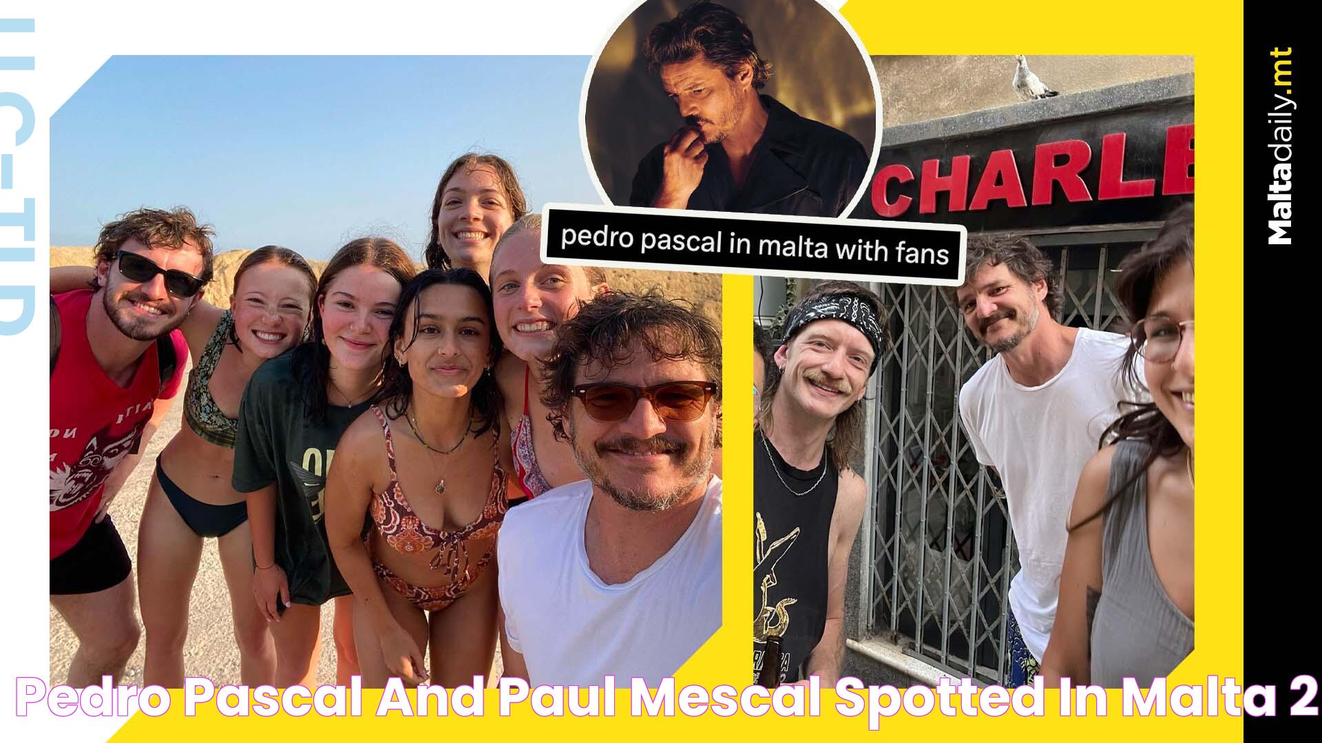 Pedro Pascal and Paul Mescal spotted in Malta