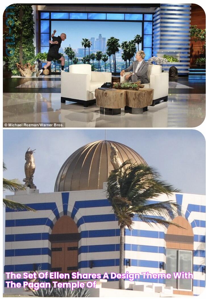 The set of Ellen shares a design theme with the pagan temple of