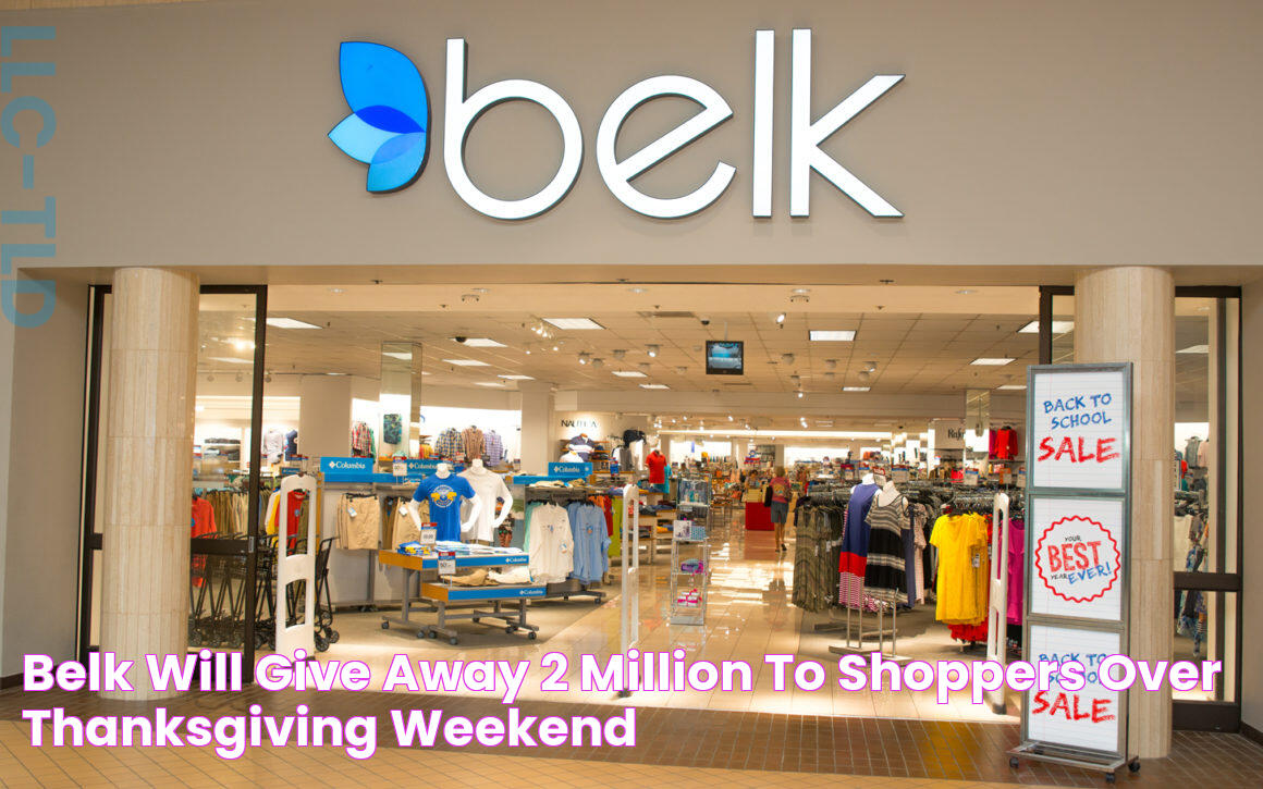 Belk will Give Away 2 million to shoppers over Thanksgiving weekend