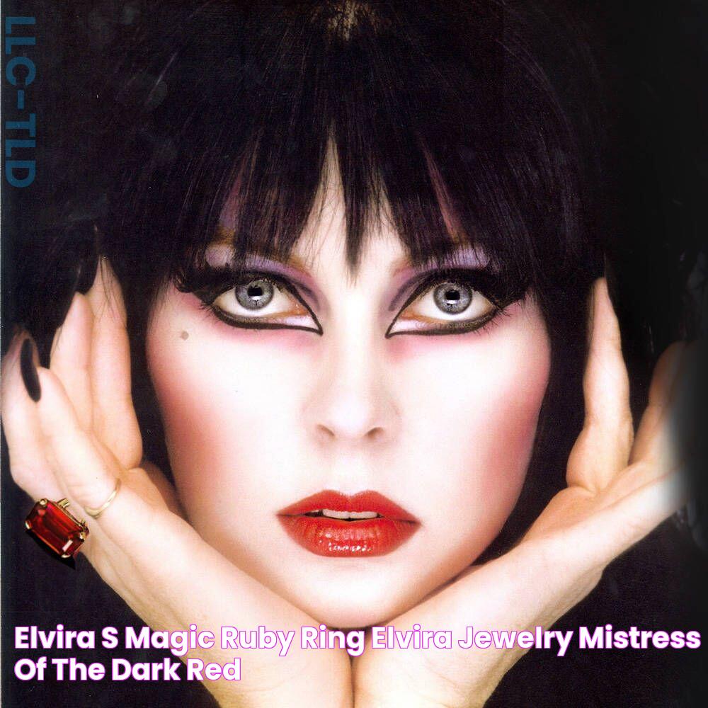 Elvira's Magic Ruby Ring, Elvira Jewelry, Mistress of the Dark, Red