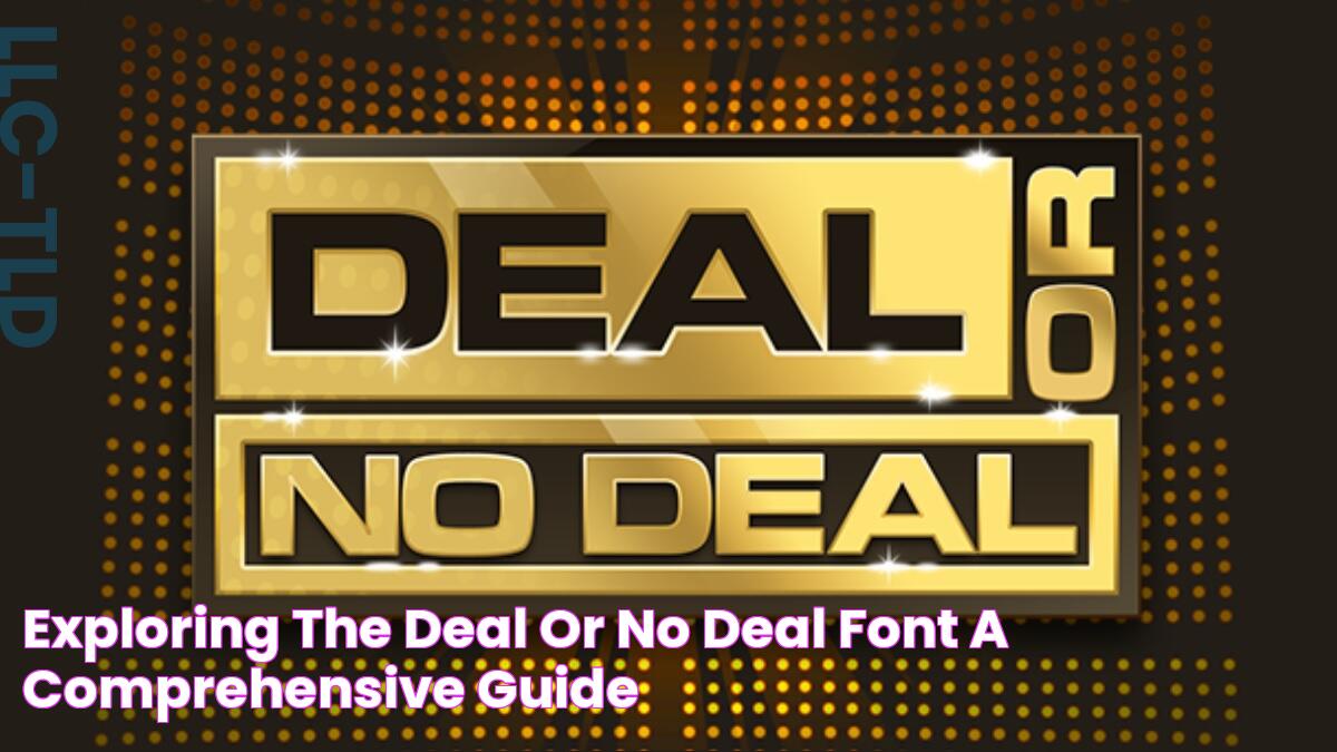 Discover The Enchanting Deal Or No Deal Font: Your Ticket To Fame