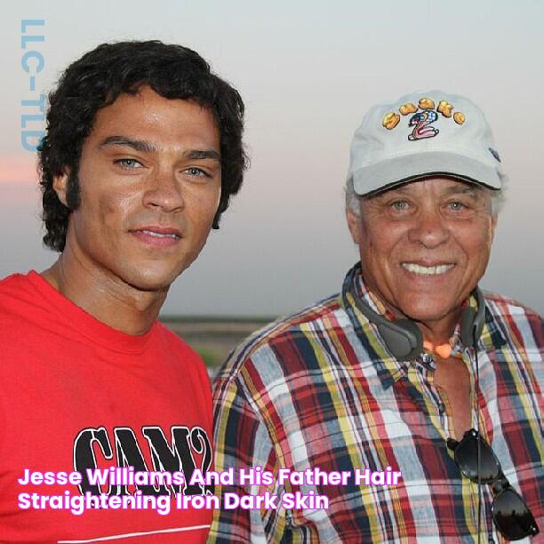 Jesse Williams and his father Hair straightening iron, Dark skin