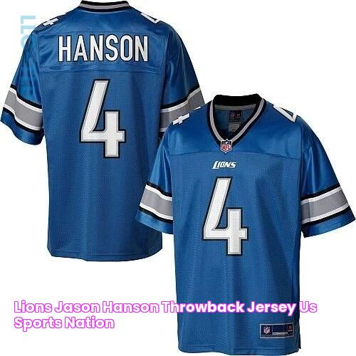 Lions Jason Hanson Throwback Jersey US Sports Nation