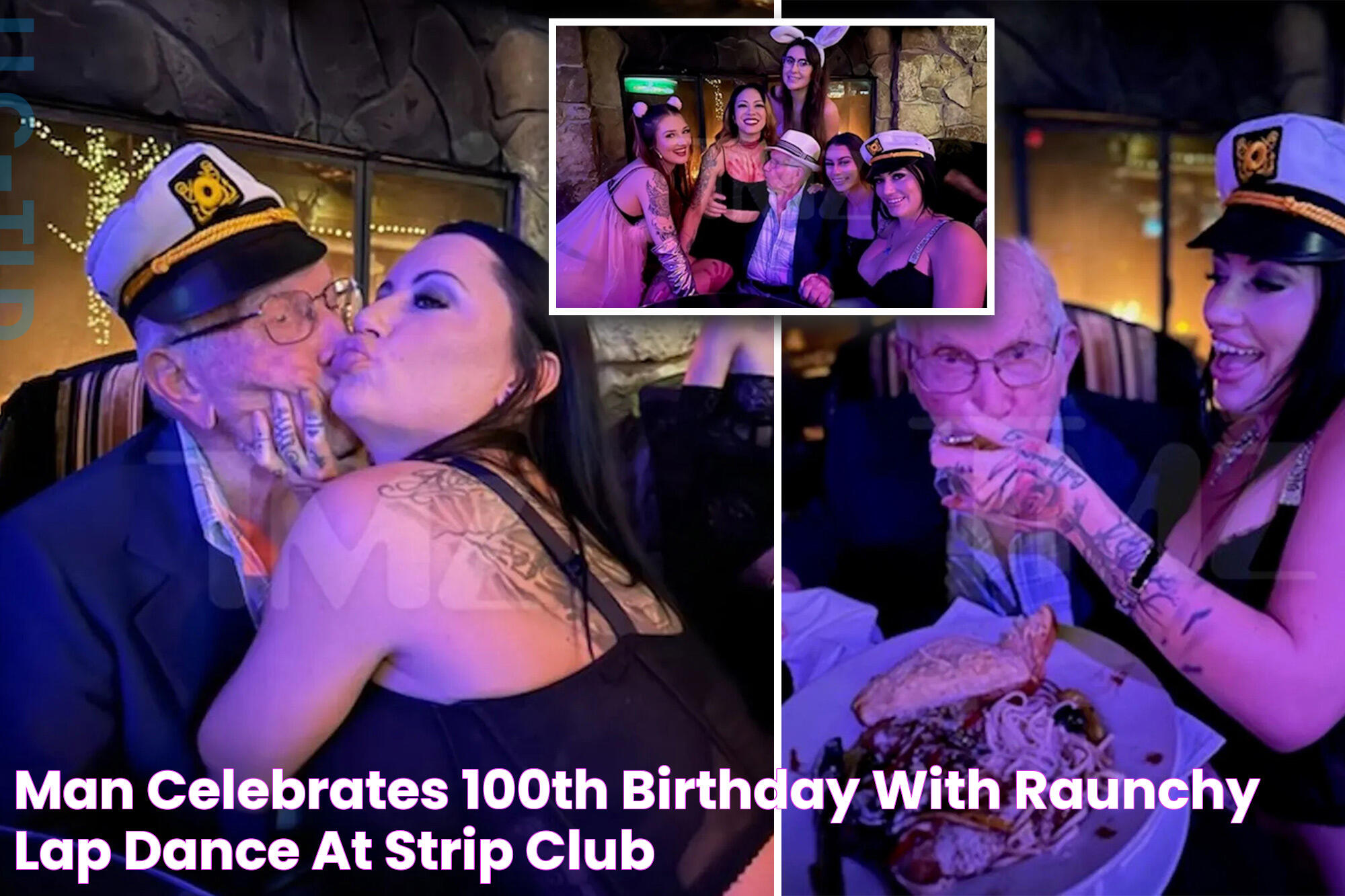 Man celebrates 100th birthday with raunchy lap dance at strip club